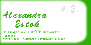 alexandra estok business card